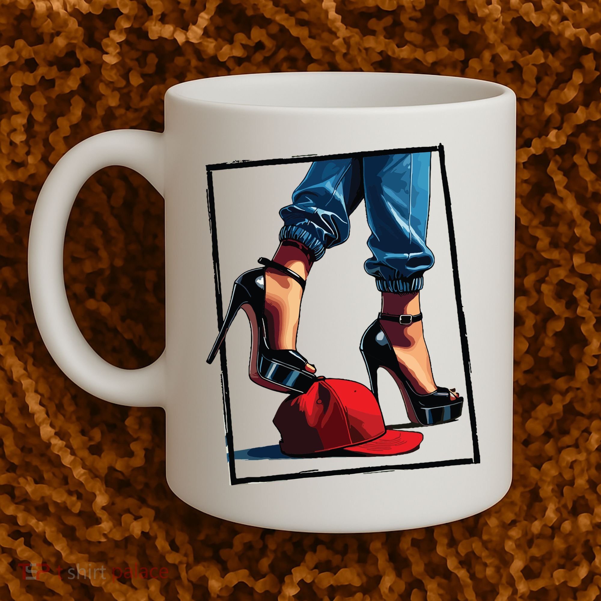 Kamala Harris Heels Stepping On Maga Hat Coffee Mug