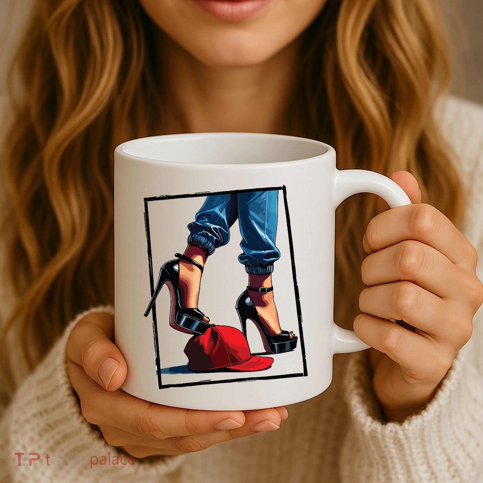 Kamala Harris Heels Stepping On Maga Hat Coffee Mug
