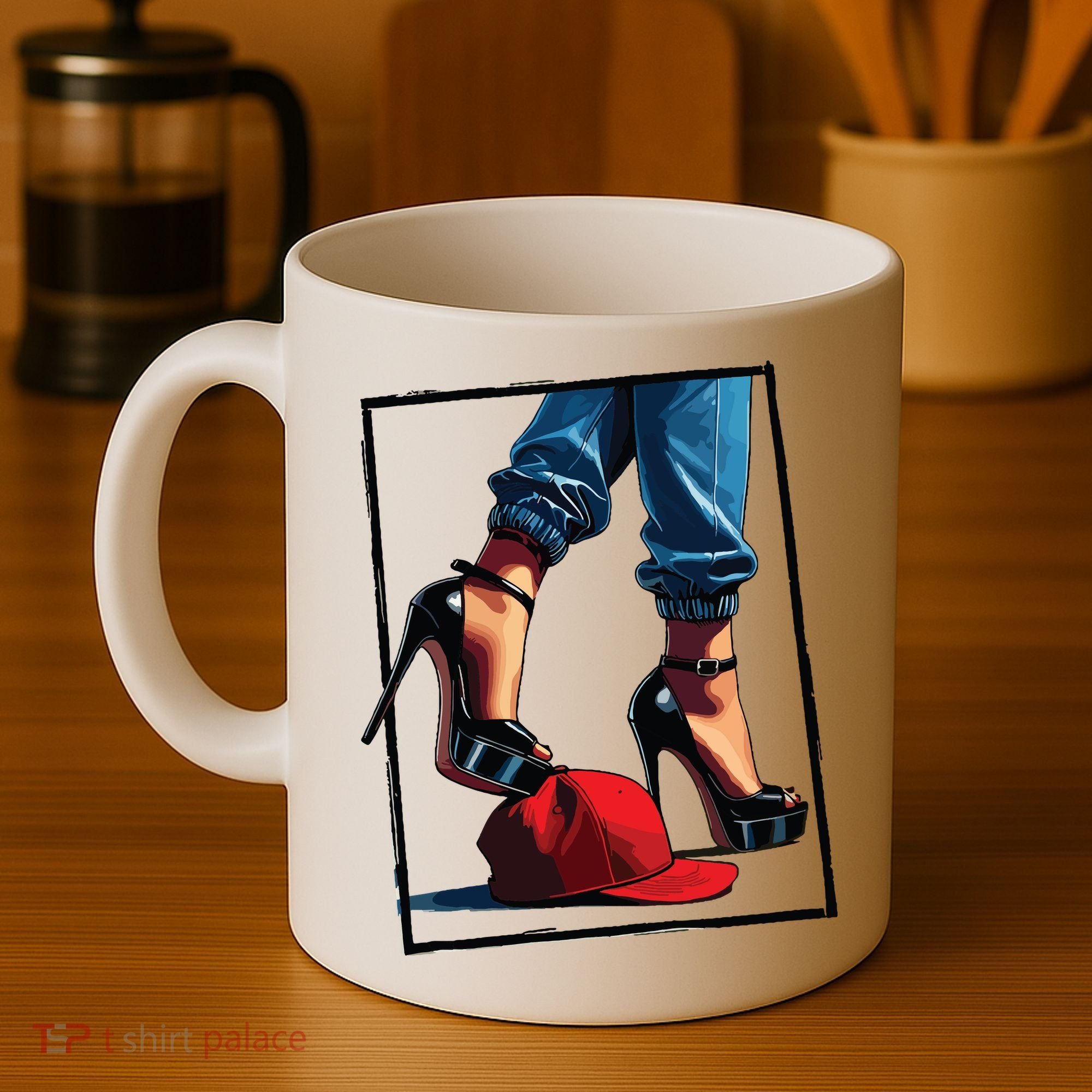 Kamala Harris Heels Stepping On Maga Hat Coffee Mug