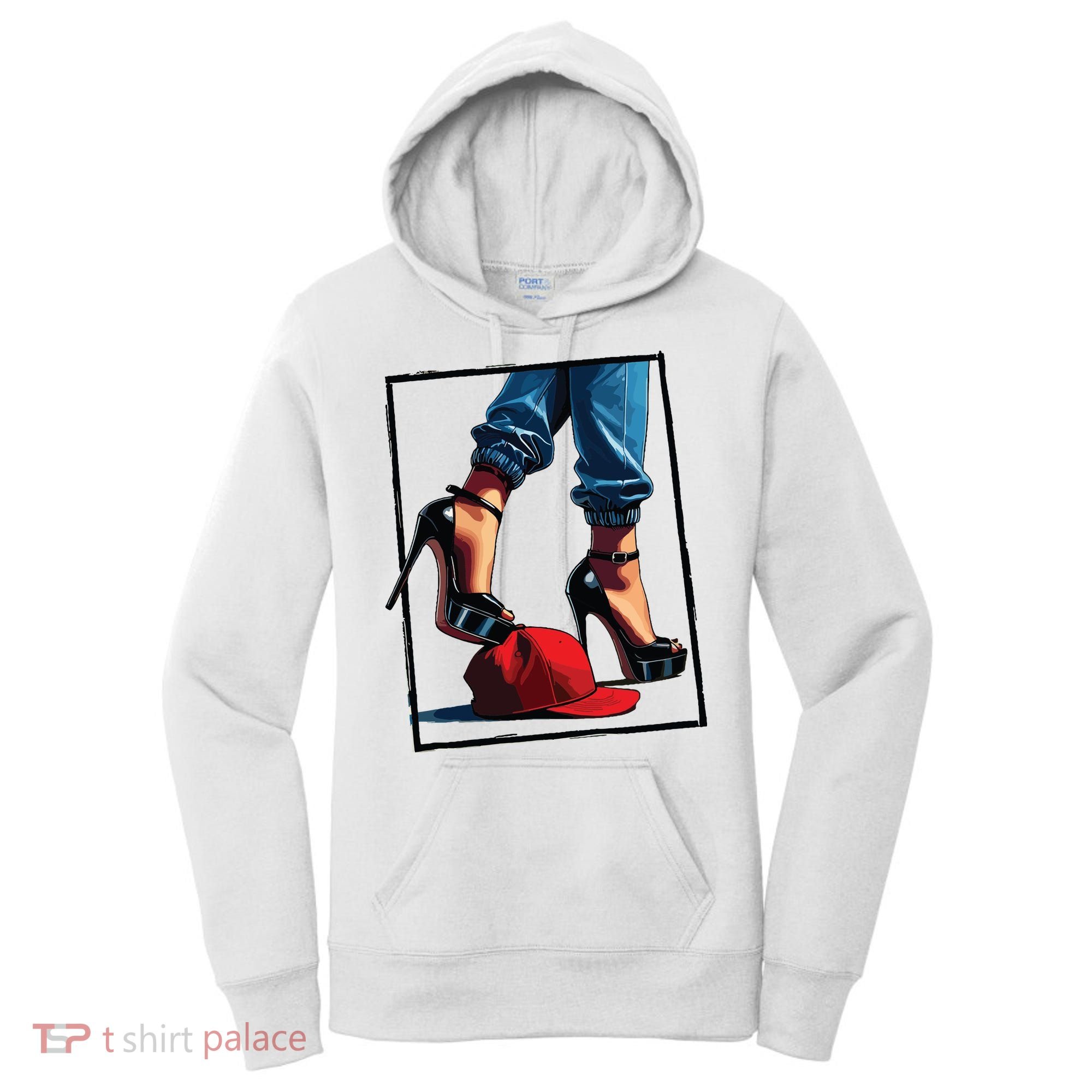 Kamala Harris Heels Stepping On Maga Hat Women's Hoodie