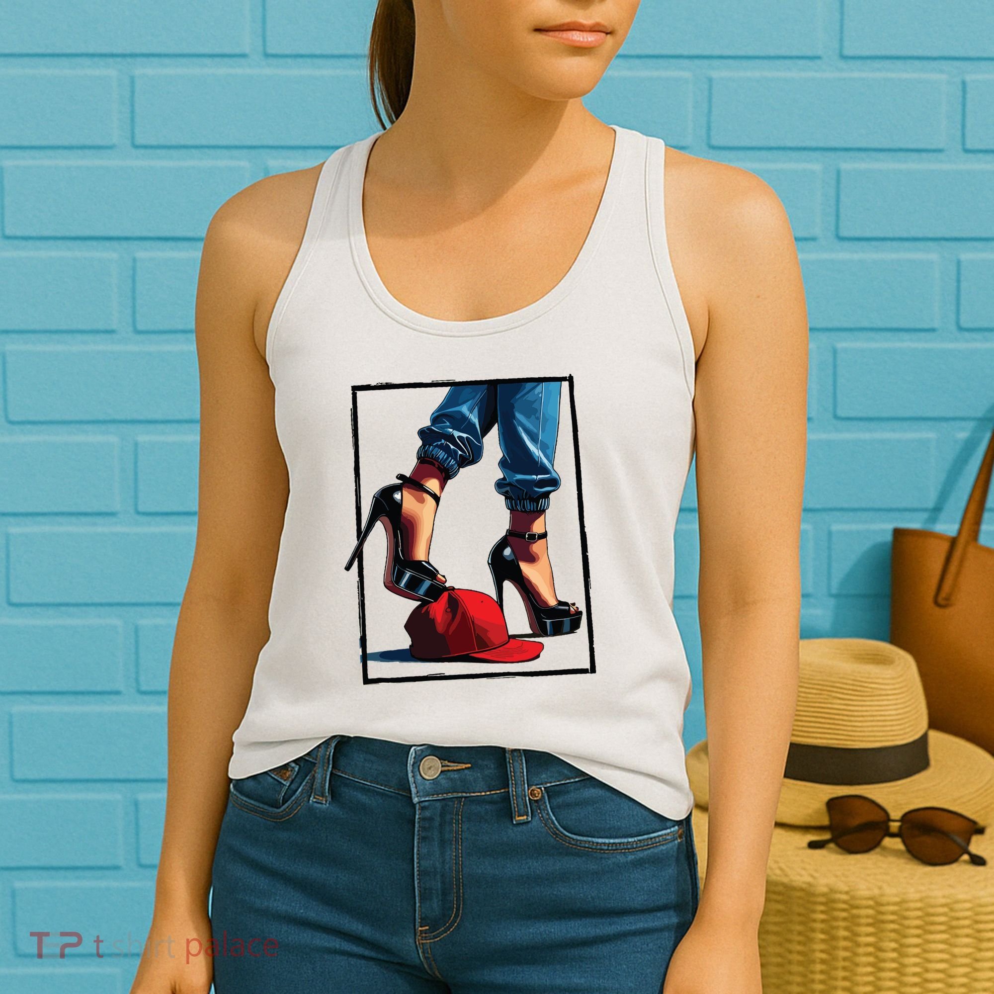 Kamala Harris Heels Stepping On Maga Hat Women's Tank Top