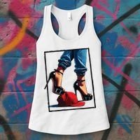 Kamala Harris Heels Stepping On Maga Hat Women's Tank Top thumb 3