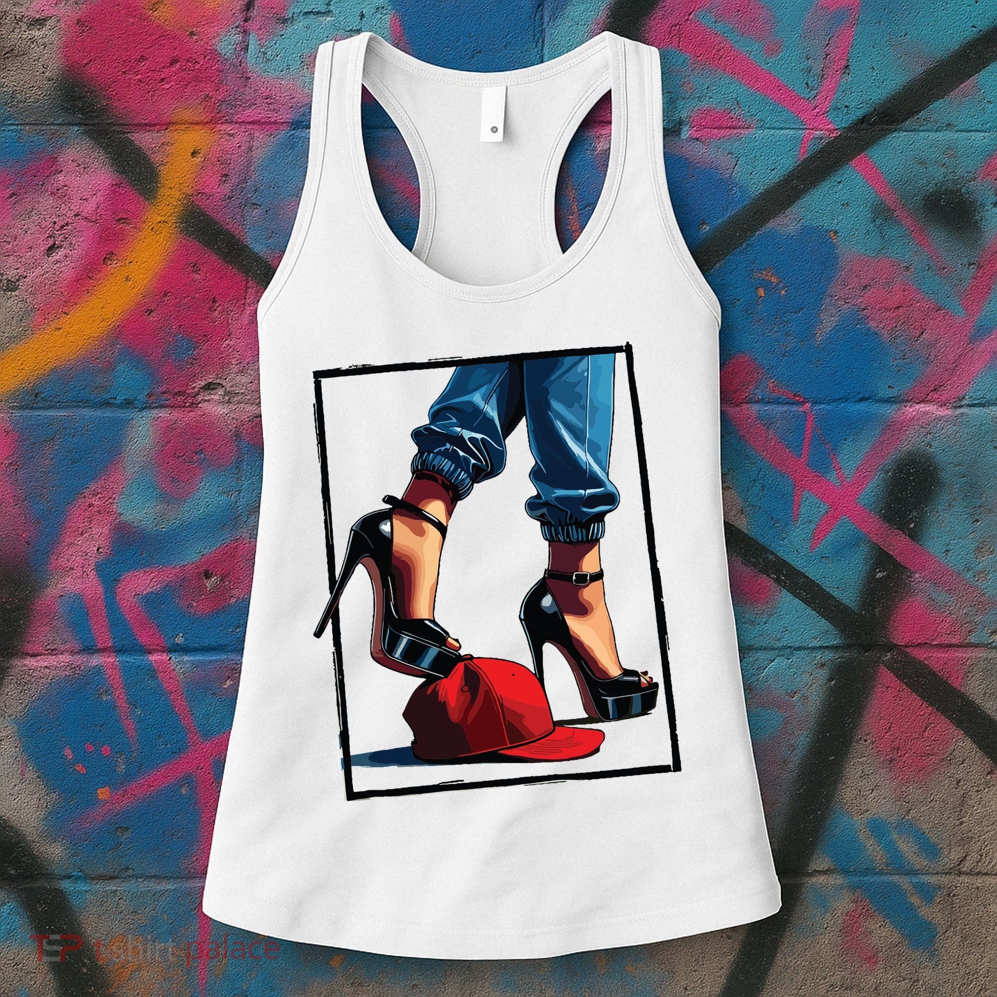 Kamala Harris Heels Stepping On Maga Hat Women's Tank Top