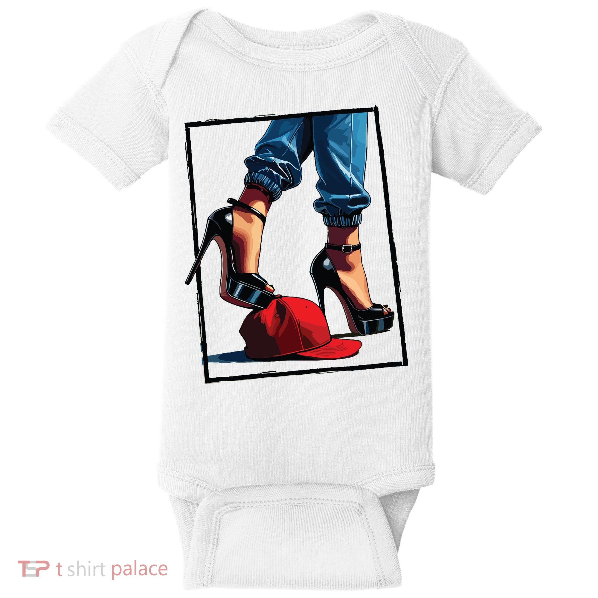 Kamala Harris Heels Stepping On Maga Hat Baby Bodysuit