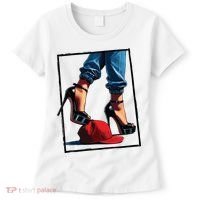 Kamala Harris Heels Stepping On Maga Hat Women's T-Shirt thumb 0