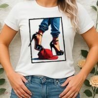 Kamala Harris Heels Stepping On Maga Hat Women's T-Shirt thumb 2