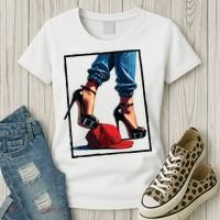 Kamala Harris Heels Stepping On Maga Hat Women's T-Shirt thumb 3