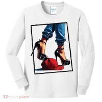 Kamala Harris Heels Stepping On Maga Hat Kids Long Sleeve Shirt thumb 0