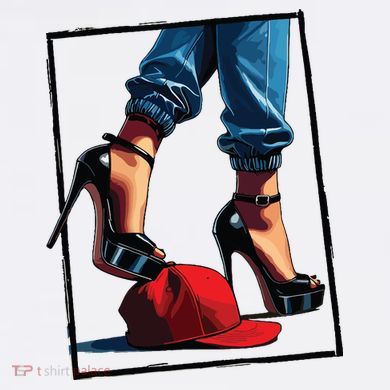 Kamala Harris Heels Stepping On Maga Hat Short Acrylic Beanie