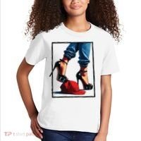 Kamala Harris Heels Stepping On Maga Hat Kids T-Shirt thumb 2