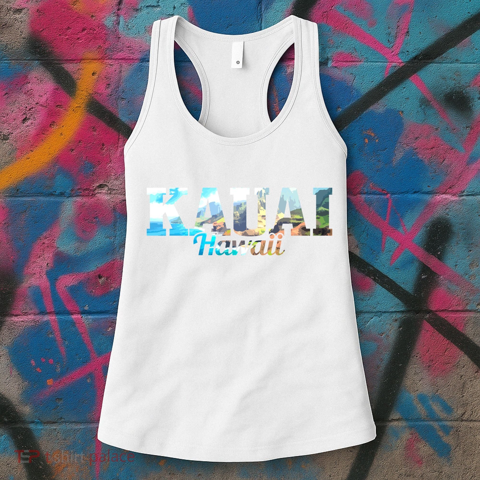 Kauai Hawaii Hawaiian Islands Surf Surfing Surfer Gift Cute Gift Women's Tank Top
