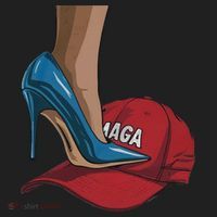 Kamala Harris Heels Stepping On Maga Hat Harris Walz 2024 Women's Sweatshirt thumb 2