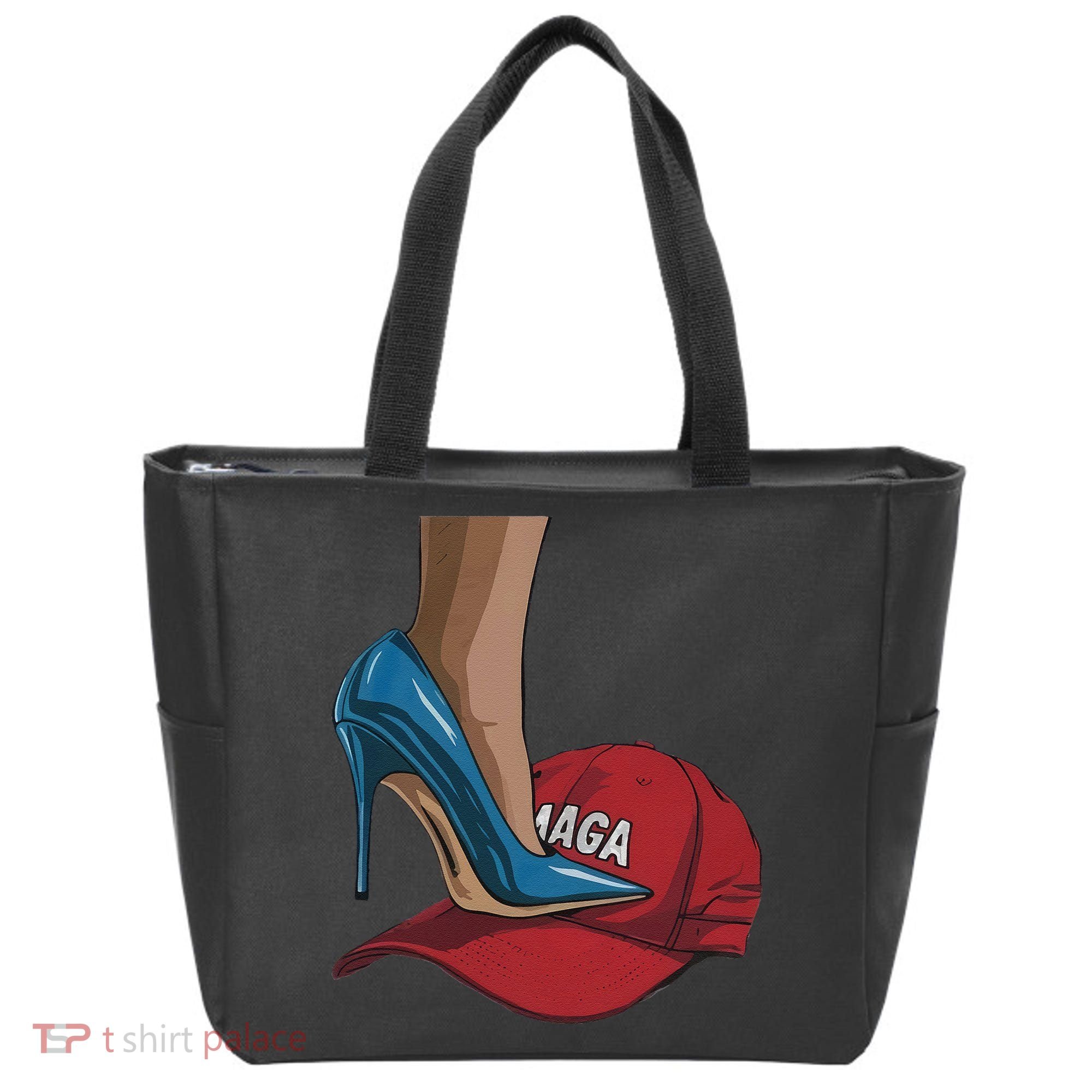 Kamala Harris Heels Stepping On Maga Hat Harris Walz 2024 Tote Bag
