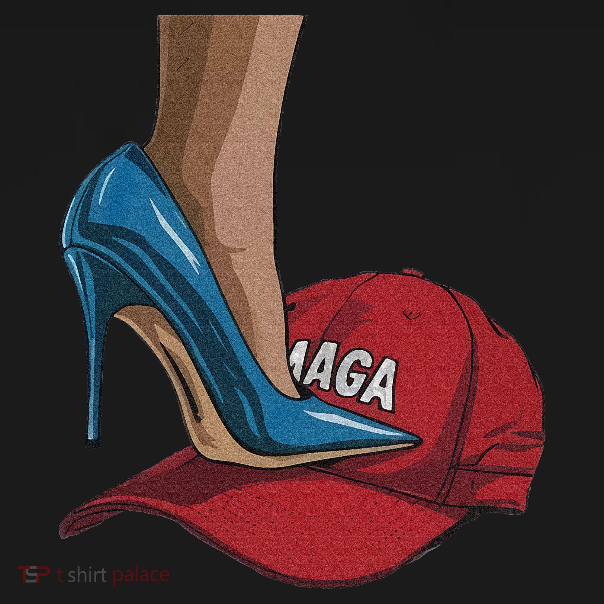 Kamala Harris Heels Stepping On Maga Hat Harris Walz 2024 Tote Bag