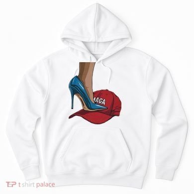 Kamala Harris Heels Stepping On Maga Hat Harris Walz 2024 Hoodie