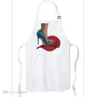 Kamala Harris Heels Stepping On Maga Hat Harris Walz 2024 Apron thumb 0