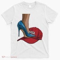 Kamala Harris Heels Stepping On Maga Hat Harris Walz 2024 T-Shirt thumb 0