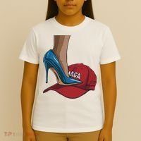 Kamala Harris Heels Stepping On Maga Hat Harris Walz 2024 T-Shirt thumb 4