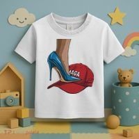 Kamala Harris Heels Stepping On Maga Hat Harris Walz 2024 Toddler T-Shirt thumb 3