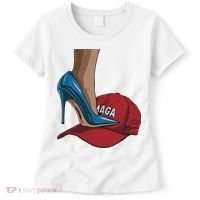 Kamala Harris Heels Stepping On Maga Hat Harris Walz 2024 Women's T-Shirt thumb 0