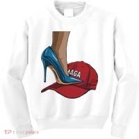 Kamala Harris Heels Stepping On Maga Hat Harris Walz 2024 Kids Sweatshirt thumb 0