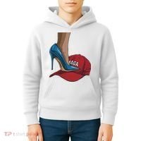 Kamala Harris Heels Stepping On Maga Hat Harris Walz 2024 Kids Hoodie thumb 4
