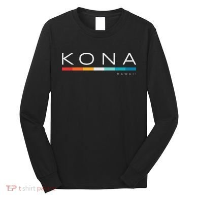 Kona Hawaii HI Retro Design Long Sleeve Shirt