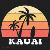 Kauai Hawaii HI Hawaiian Island Palm Tree 70s 80s Retro Surf Women's Sweatshirt thumb 2