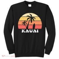 Kauai Hawaii HI Hawaiian Island Palm Tree 70s 80s Retro Surf Sweatshirt thumb 0