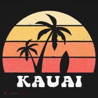 Kauai Hawaii HI Hawaiian Island Palm Tree 70s 80s Retro Surf Coaster thumb 2