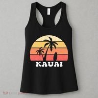 Kauai Hawaii HI Hawaiian Island Palm Tree 70s 80s Retro Surf Women's Tank Top thumb 3