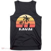 Kauai Hawaii HI Hawaiian Island Palm Tree 70s 80s Retro Surf Tank Top thumb 0