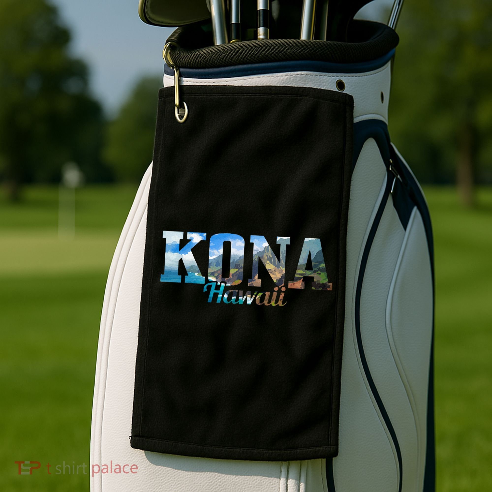 Kona Hawaii Hawaiian Islands Surf Surfing Surfer Gift Golf Towel