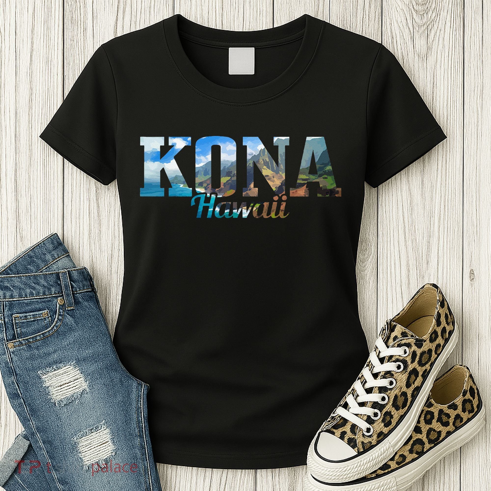 Kona Hawaii Hawaiian Islands Surf Surfing Surfer Gift Women's T-Shirt