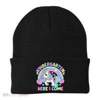 Kindergarten Here I Come Funny Unicorn Back To School Beanie thumb 0