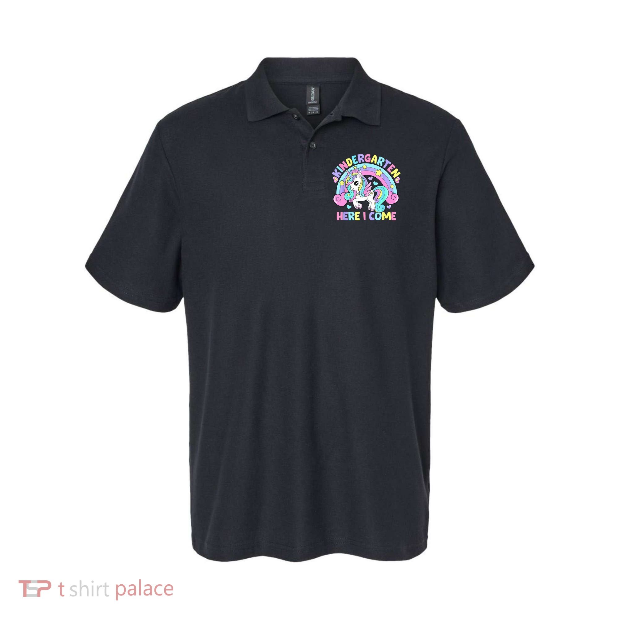 Kindergarten Here I Come Funny Unicorn Back To School Polo
