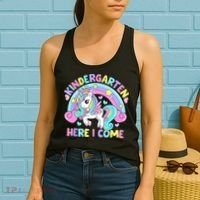 Kindergarten Here I Come Funny Unicorn Back To School Women's Tank Top thumb 2
