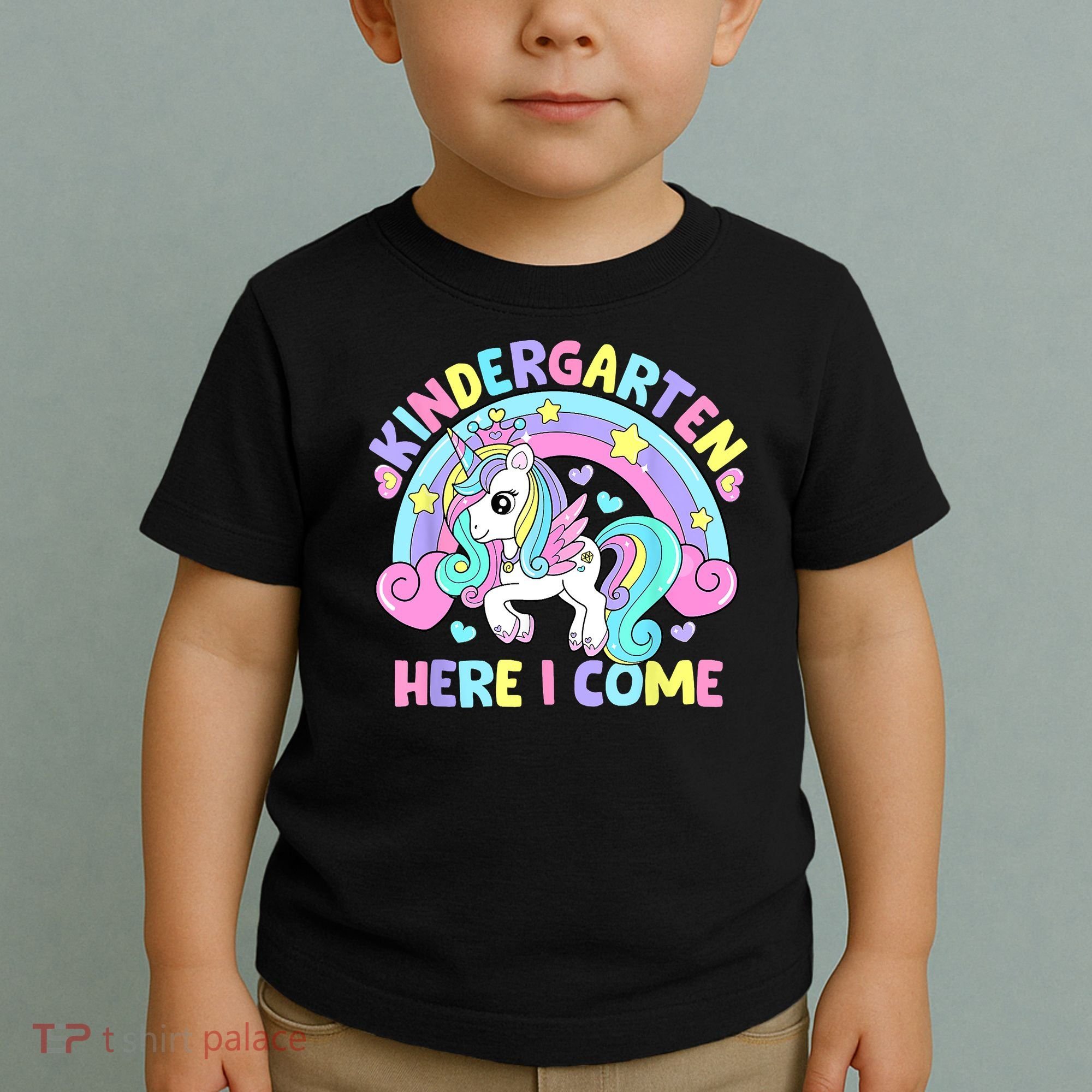 Kindergarten Here I Come Funny Unicorn Back To School Toddler T-Shirt