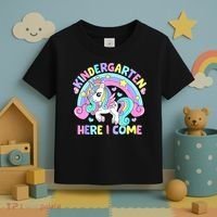 Kindergarten Here I Come Funny Unicorn Back To School Toddler T-Shirt thumb 3