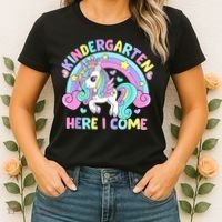 Kindergarten Here I Come Funny Unicorn Back To School Women's T-Shirt thumb 2