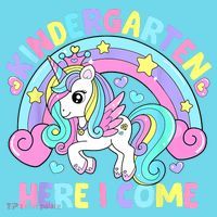 Kindergarten Here I Come Funny Unicorn Back To School Kids Long Sleeve Shirt thumb 2