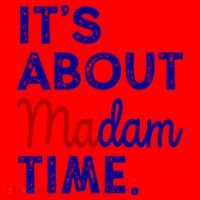 Kamala Harris Its About Madam Time 2024 Election Santa Hat thumb 1