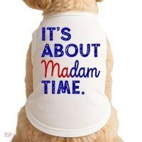 Kamala Harris Its About Madam Time 2024 Election Doggie Tank thumb 0