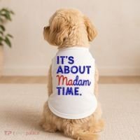 Kamala Harris Its About Madam Time 2024 Election Doggie Tank thumb 2