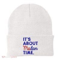 Kamala Harris Its About Madam Time 2024 Election Beanie thumb 0