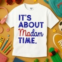 Kamala Harris Its About Madam Time 2024 Election Kids T-Shirt thumb 3
