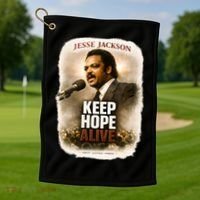Keep Hope Live Jesse Jackson Golf Towel thumb 1