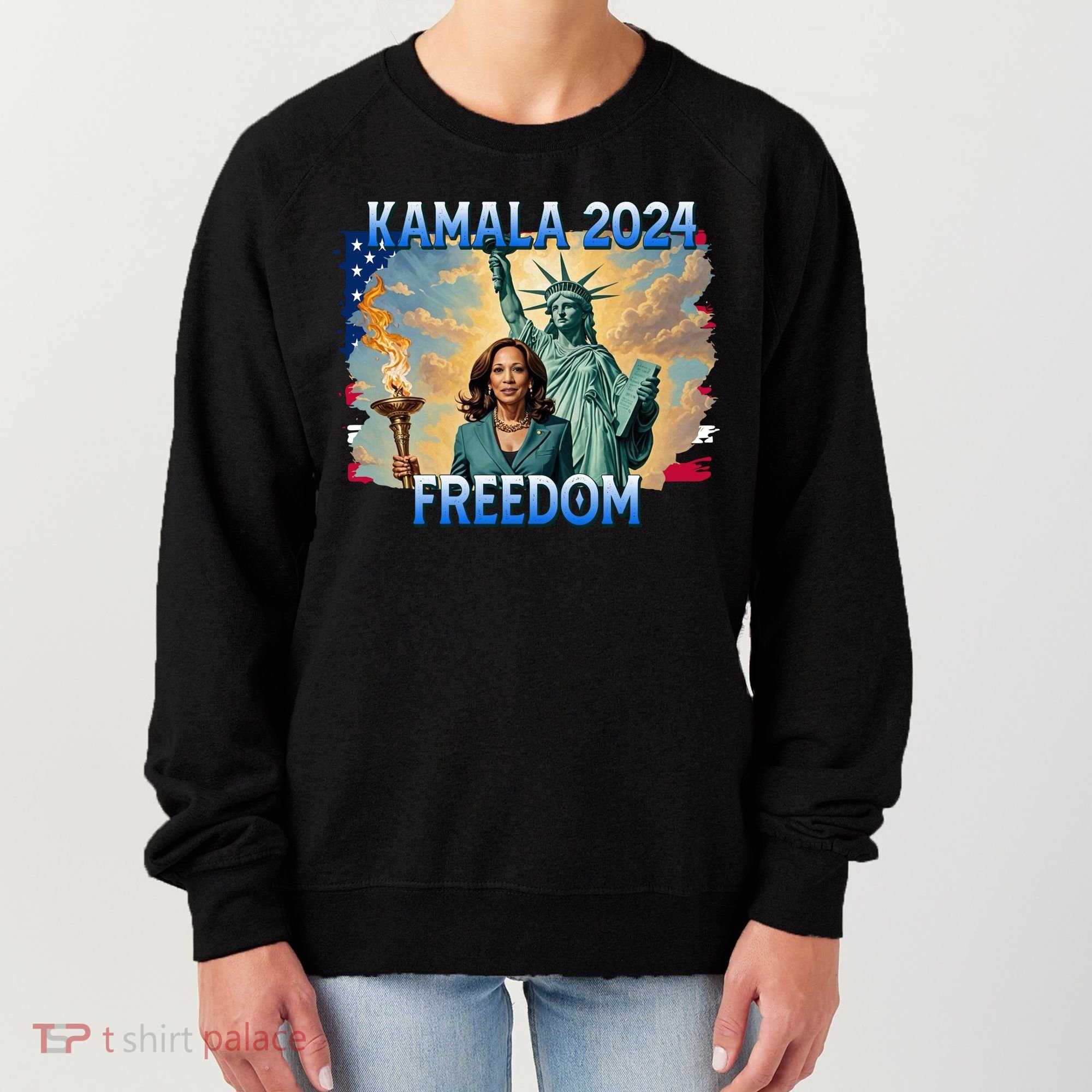 Kamala Harris Lady Liberty Freedom 2024 Women's Sweatshirt