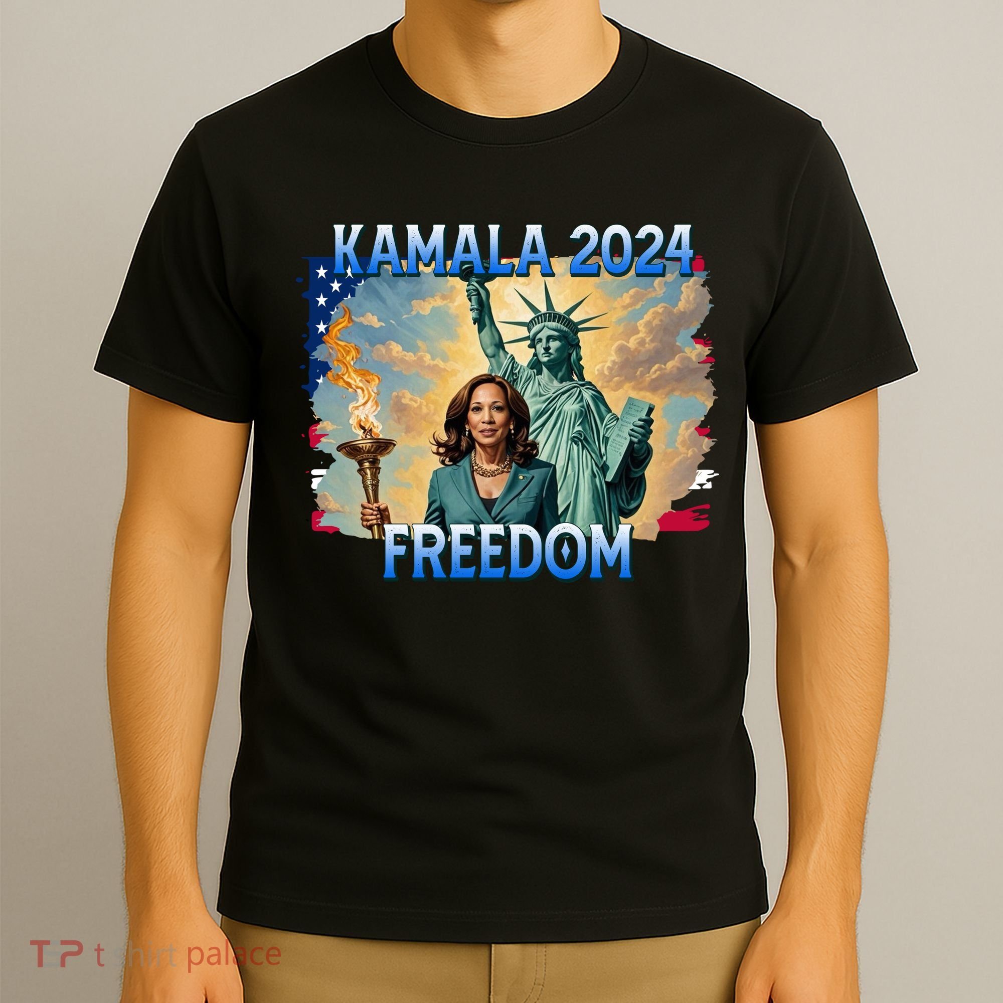 Kamala Harris Lady Liberty Freedom 2024 T-Shirt