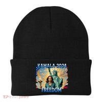 Kamala Harris Lady Liberty Freedom 2024 Beanie thumb 0